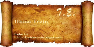 Theiss Ervin névjegykártya